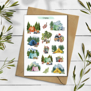 Camping Stickers. Travel Planner Stickers