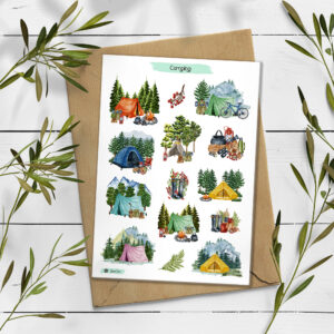 Camping Stickers. Travel Planner Stickers