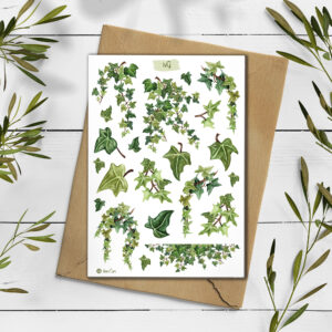 Ivy Stickers. Green Ivy Planner Sticker Sheet