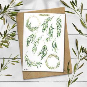 Willow Stickers. Eucalyptus Planner Sticker Sheet