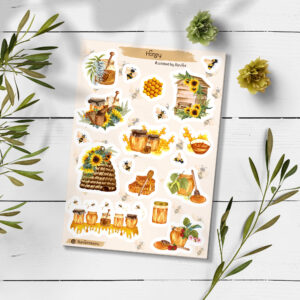 Honey Stickers. Bee Planner Stickers